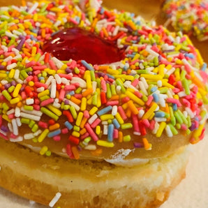 Sprinkled Jam Doughnuts